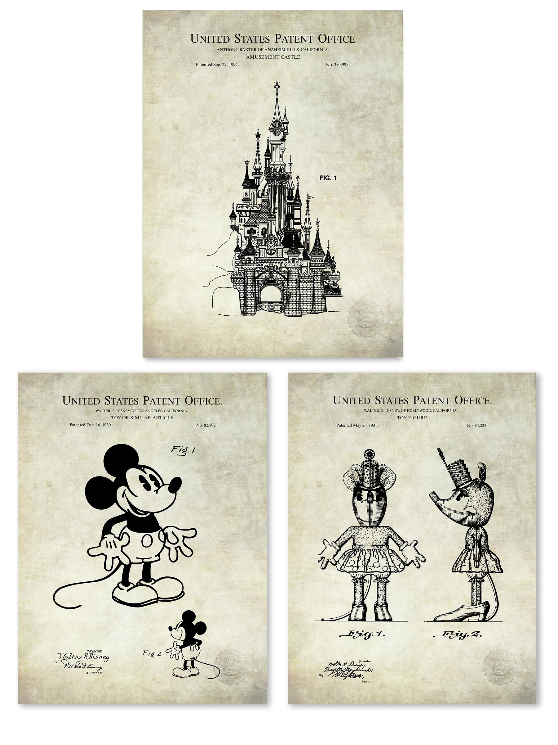 Amazon.com: Generic Vintage Disney Patent Prints | Mickey Mouse